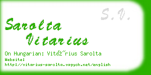 sarolta vitarius business card